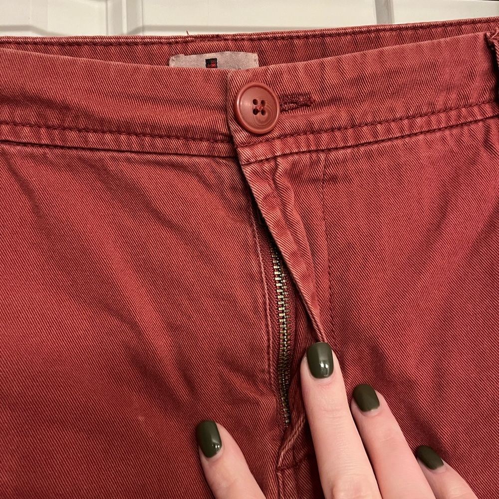 Woolrich HLP01165 Red Cotton Pants Size 14 - Picture 4 of 12